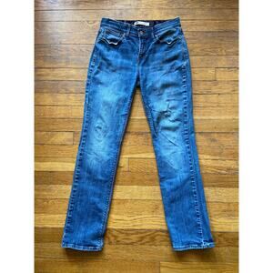 LEVI'S 'Perfect Waist 525 Straight Leg' Distressed Jeans sz W29 x L30